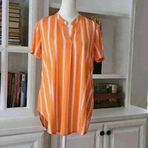 Cato Spring Bloom Short Sleeve Tunic Top